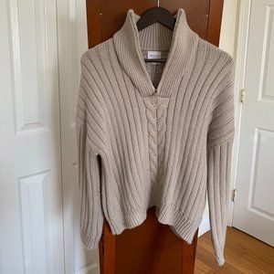 Half Zip Sweater - Light Grey